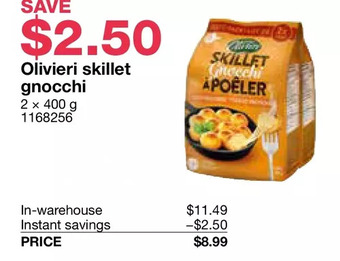 Costco Olivieri skillet gnocchi offer