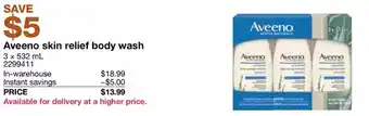 Costco Aveeno skin relief body wash offer