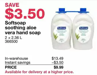 Costco Softsoap soothing aloe vera hand soap offer