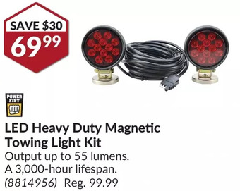 Princess Auto Power fist led heavy duty magnetic towing light kit offer