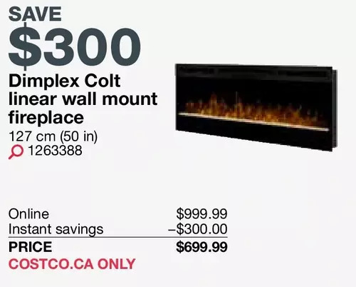 Dimplex colt linear wall mount fireplace offer at Costco