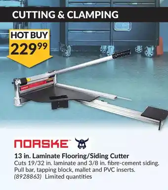 Princess Auto Norske 13 in. laminate flooring/siding cutter offer