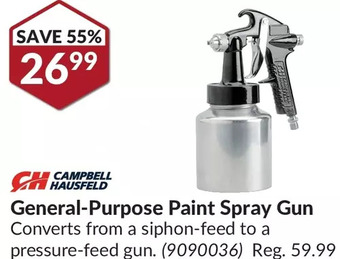 Princess Auto Campbell hausfeld general-purpose paint spray gun offer