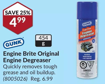 Princess Auto Gunk engine brite original engine degreaser offer