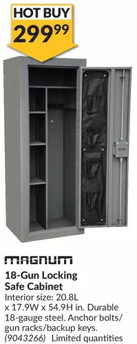 Princess Auto Magnum 18-gun locking safe cabinet offer