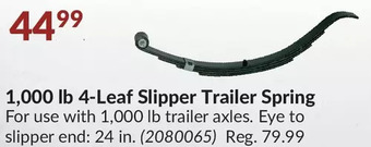 Princess Auto 1,000 lb 4-leaf slipper trailer spring offer