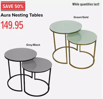 Linen Chest Aura nesting table offer