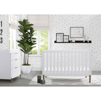 Best Buy Delta children hendrix 4-in-1 convertible crib - white offer