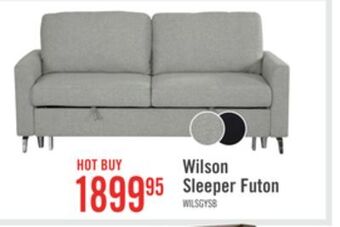 The Brick Wilson linen-look fabric sleeper sofa - solis grey offer