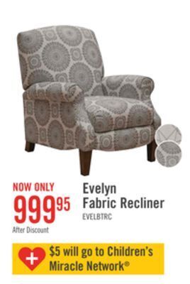 The Brick Evelyn fabric recliner - brianne twilight offer