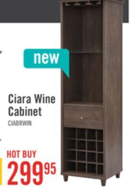 The Brick Ciara wine cabinet - walnut oak offer