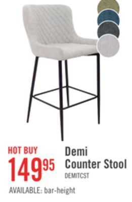 The Brick Demi counter-height stool - taupe offer