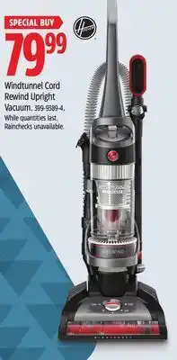 Canadian Tire Hoover windtunnel cord rewind upright vacuum offer