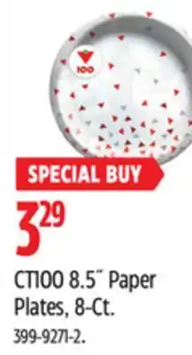 Canadian Tire Amscan ct100 8.5" paper plates, 8-ct offer