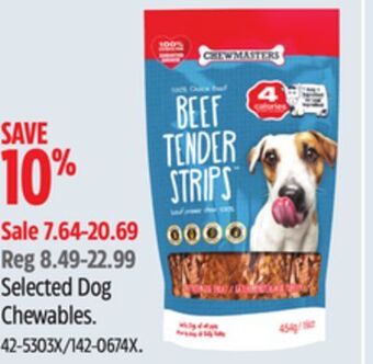 Canadian Tire Selected dog chewables offer