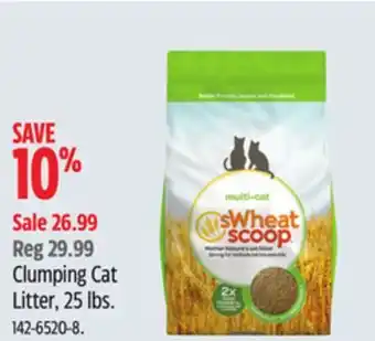 Canadian Tire Swheat scoop clumping cat litter, 25 lbs offer