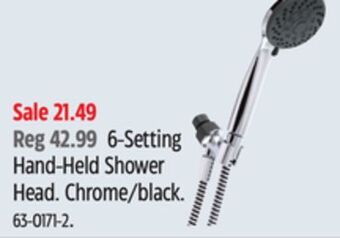 Canadian Tire 6-setting hand-held shower head offer
