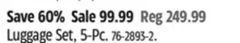 Canadian Tire Outbound luggage set, 5-pc offer