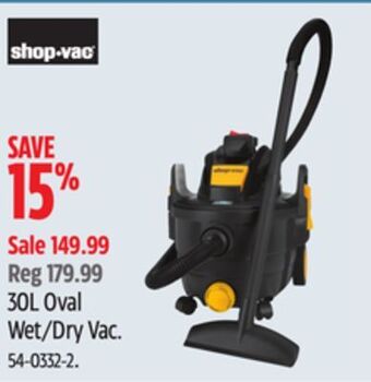 Canadian Tire Shop-vac 30l oval wet/dry vac offer
