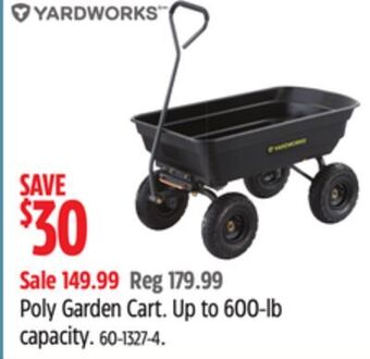 Canadian Tire Yardworks poly garden cart offer