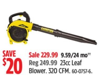 Canadian Tire Champion 23cc leaf blower offer