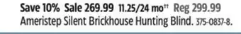 Canadian Tire Ameristep silent brick house hunting blind offer