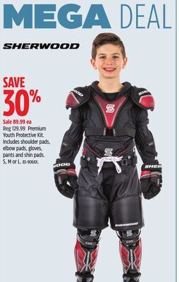 Canadian Tire Sherwood premium youth protective kit offer