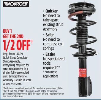 Canadian Tire Monroe quick-strut complete strut assembly. offer