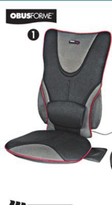 Canadian Tire Obusforme back support massage with heat offer