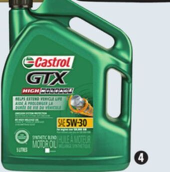 Canadian Tire Castrol gtx high mileage motor oil offer