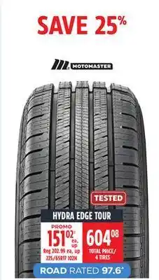 Canadian Tire Motomaster hydra edge tour all season suv & cuv tire offer