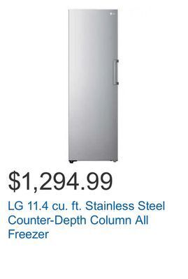 Costco Lg 11.4 cu. ft. stainless steel counter-depth column all freezer offer