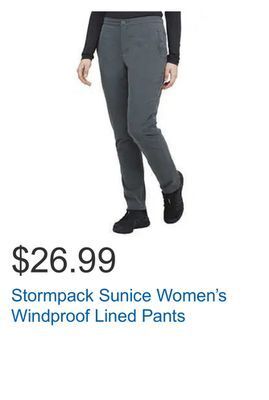 Costco Stormpack sunice women's windproof lined pants offer