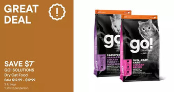 Petvalu Go! solutions dry cat food offer