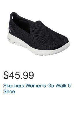 Costco Skechers women's go walk 5 shoe offer