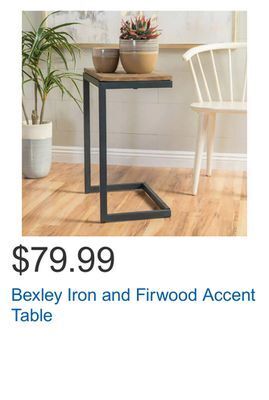 Costco Bexley iron and firwood accent table offer