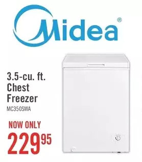 The Brick Midea 3.5 cu. ft. chest freezer offer