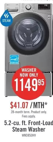 The Brick Lg 5.2 cu. ft. smart front-load washer offer