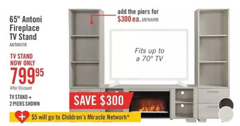 The Brick Antoni 62” tv stand with crystal ember firebox | pier offer