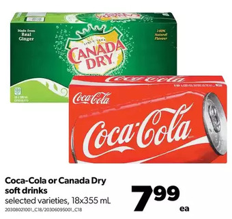 Real Canadian Superstore Coca-cola or canada dry soft drinks offer