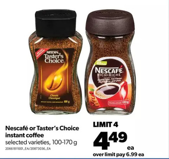 Real Canadian Superstore Nescafé or taster's choice instant coffee offer