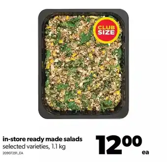 Real Canadian Superstore In-store ready made salads offer