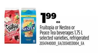 Real Canadian Superstore Fruitopia or nestea or peace tea beverages offer