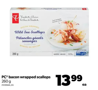 Real Canadian Superstore Pc bacon wrapped scallops offer