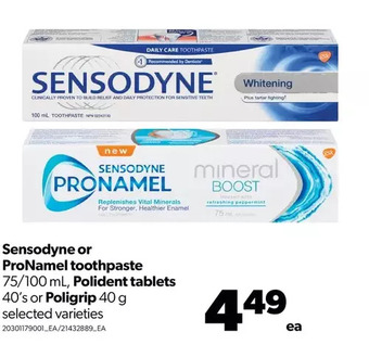 Real Canadian Superstore Sensodyne or pronamel toothpaste, polident tablets or poligrip offer