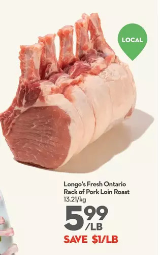 Longo's Longo's fresh ontario rack of pork loin roast offer