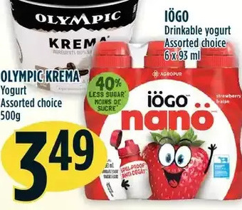 Marché Adonis Olympic krema yogurt | iögo drinkable yogurt offer