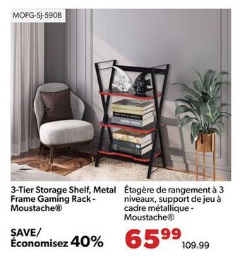 Shopper+ 3-tier storage shelf, metal frame gaming rack - moustache offer