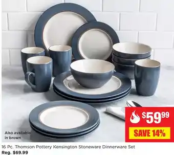 Kitchen Stuff Plus 16 pc. thomson pottery kensington stoneware dinnerware set offer