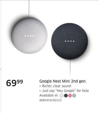 The Source Google nest mini 2nd gen. offer